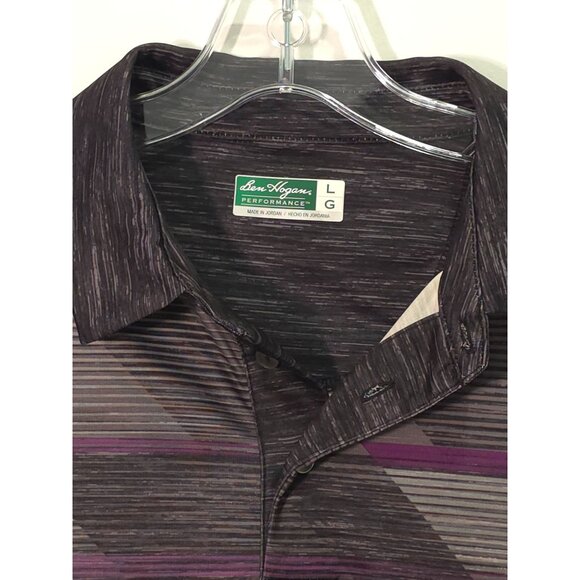 Ben Hogan Other - Ben Hogan Performance Gray & Purple Polo Shirt Large